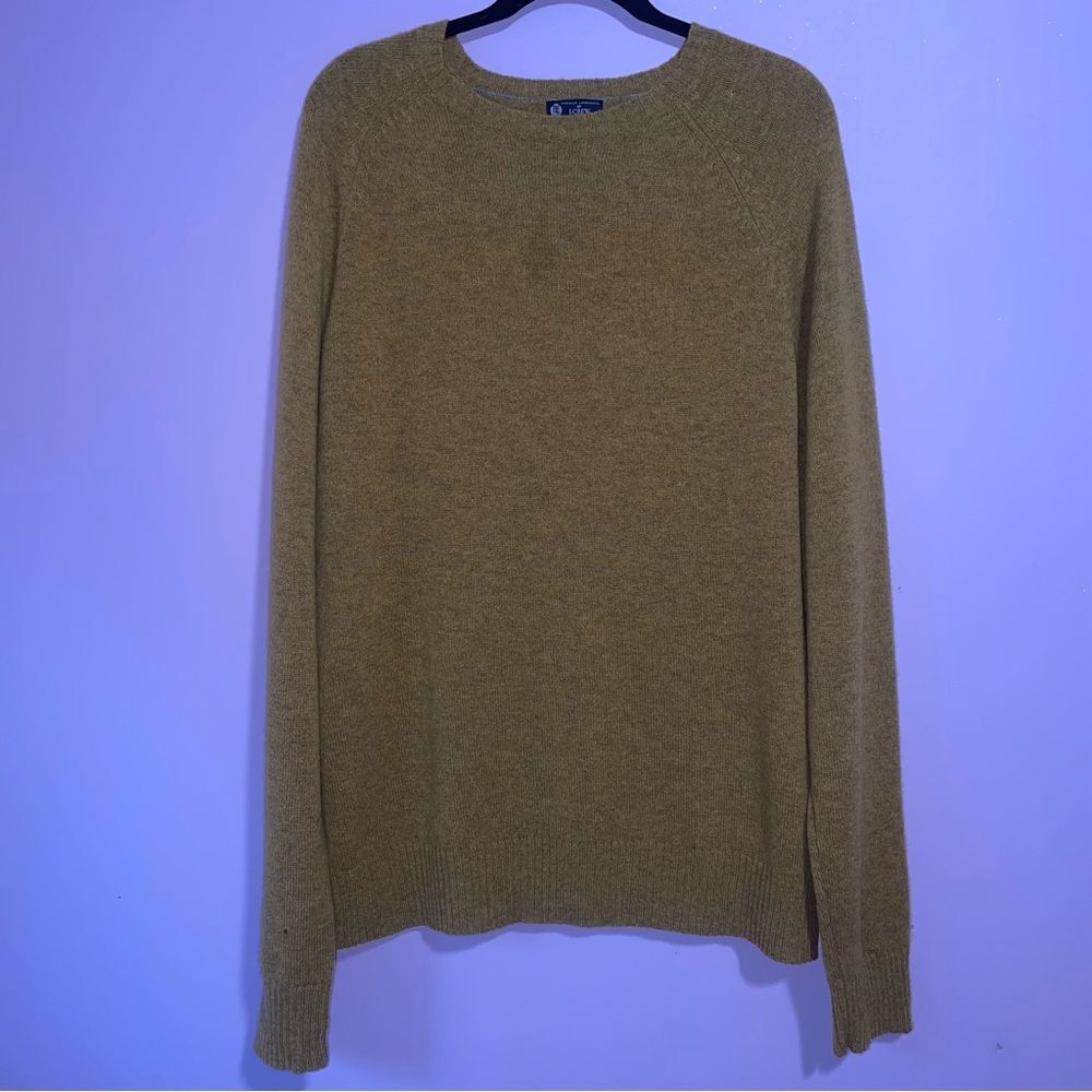 J Crew Wool Crewneck Pullover Sweater Men XL Neutral Minimalist Office Casual